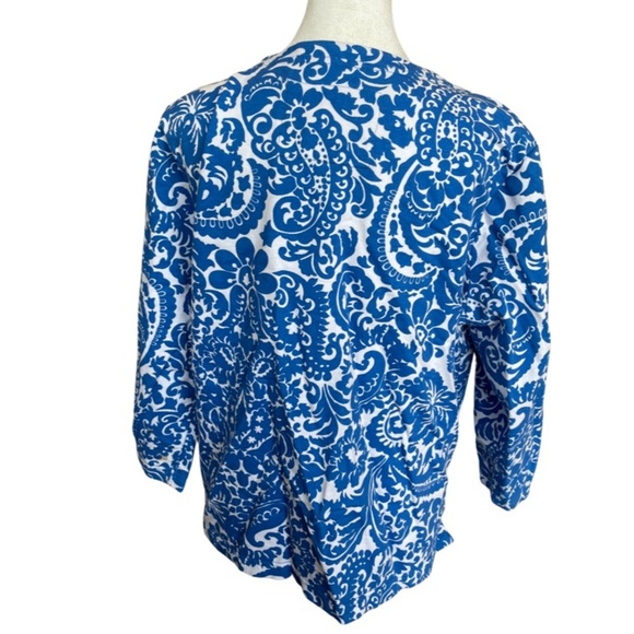 Onque Casuals blue and white button up cardigan XL - Picture 3 of 4